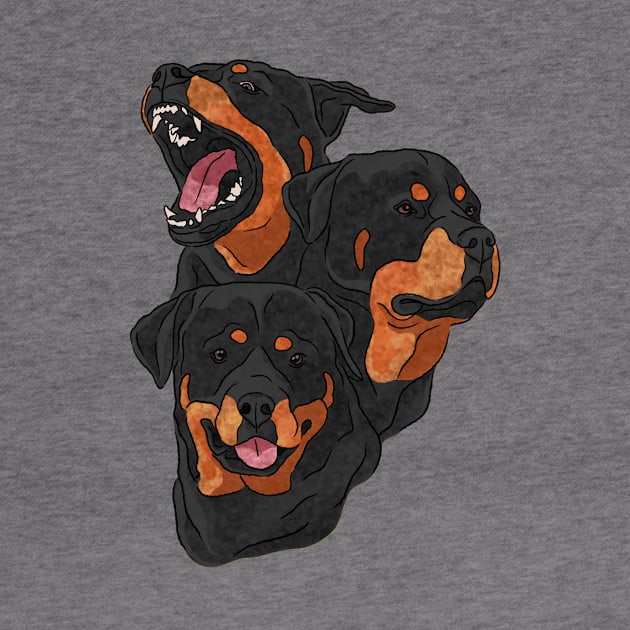 Rottweiler Heads by ImaginativeWild